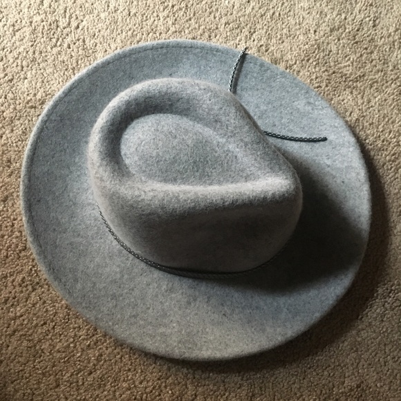 Heather Gray Rancher Hat With Braided Trim - Picture 1 of 4